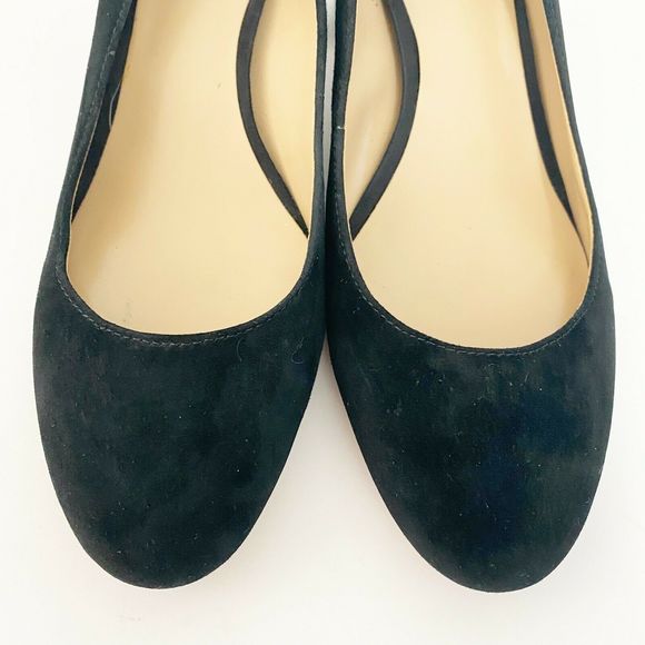 Ann Taylor Navy Blue Heels with Tortoise Block Heel - Picture 5 of 8